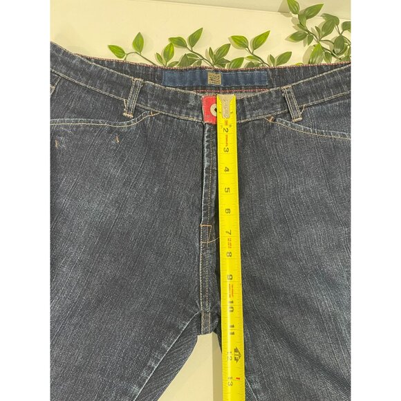 Marithe Francois Girbaud Blue Dark Wash Denim Jeans With Red Stitch Accents 36 - Picture 13 of 15